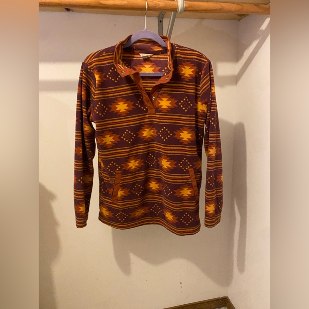 Duluth Trading Co Purple and Orange Pullover